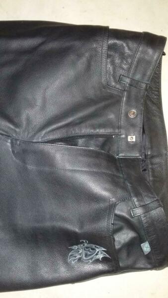 Leather motorcycle pants ladies