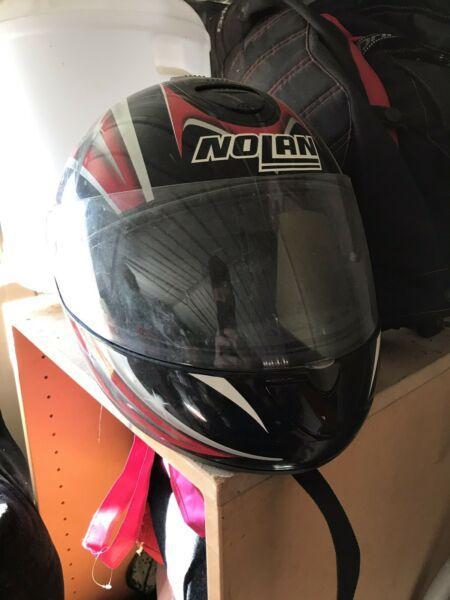 Motorbike jacket and helmet