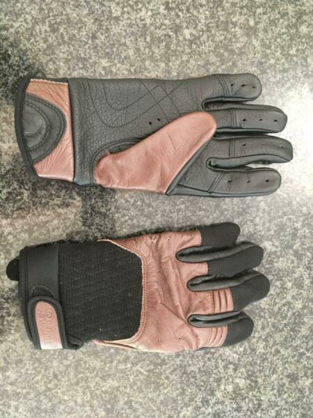 Biltwell Bantam Leather Vintage Motorcycle Gloves (Medium)
