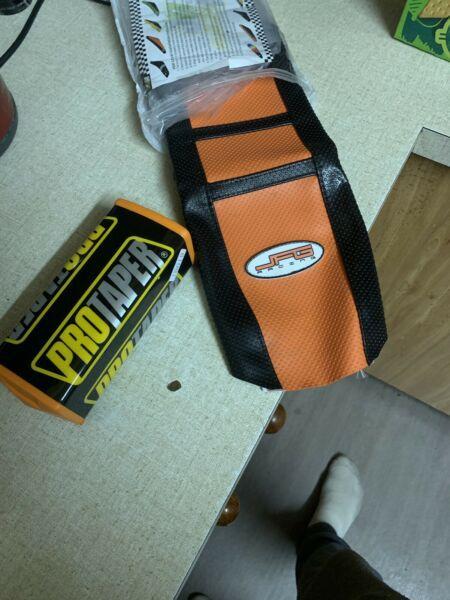 Ktm seat cover and protaper bar pad !!!