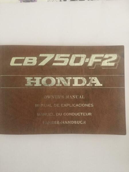 Honda cb750 F2 owners manual