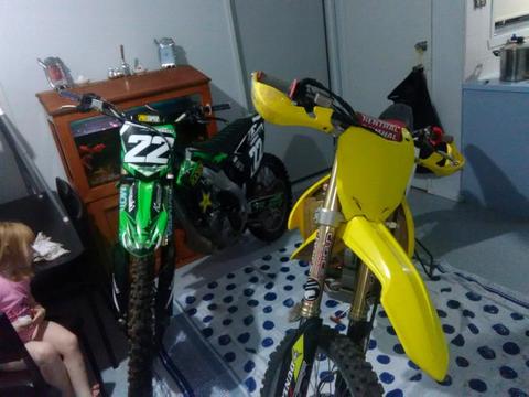 2013 RMZ 250 and 2013 KX250F both fuel injected