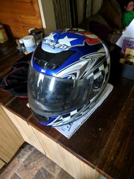 Full face motorbike helmet, road bike
