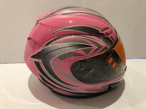 BRAND NEW ADULT SMALL PINK FULL FACE ROAD HELMET