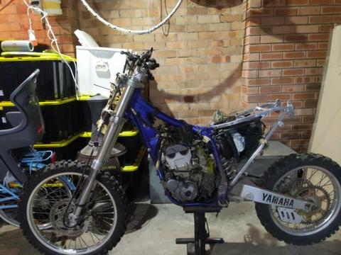 2003 Yamaha WR250F (to rebuild) new parts PLUS riding gear (armour)