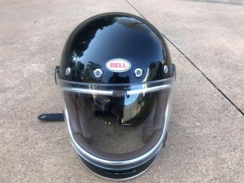 Bell Bullit black gloss retro motorcycle helmet