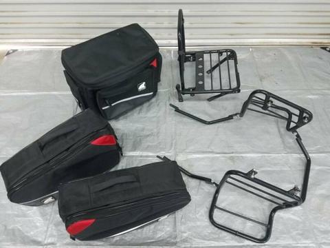DR 650 - Ventura Adventure Tough Rack with Top bag and Panniers