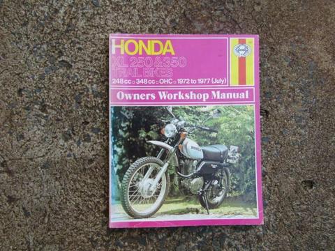 Honda XL250 XL350 Motorcycle Workshop Manual