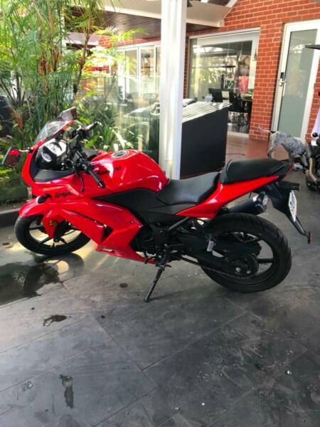 Kawasaki ninja red motorcycle