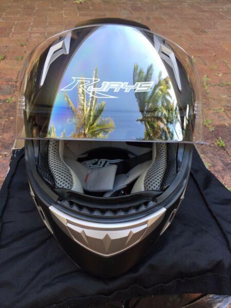 RJays Motorcycle Helmet and Leather Gloves
