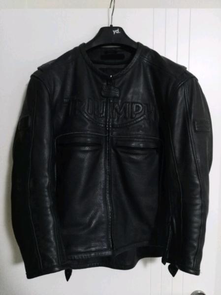 Genuine Triumph Leather Motorcycle jacket & pants