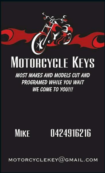 Motorcycle Keys Cut and programmed