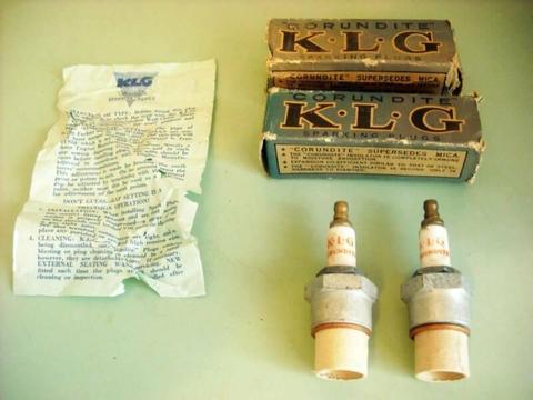 NOS vintage KLG 18mm Spark Plug AJS Norton Matchless Sunbeam BSA