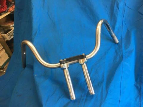 Harley stainless pullback handlebars and risers