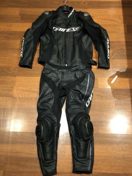 Dainese Leather Motorcycle Jacket & Pants (As New) Size 50