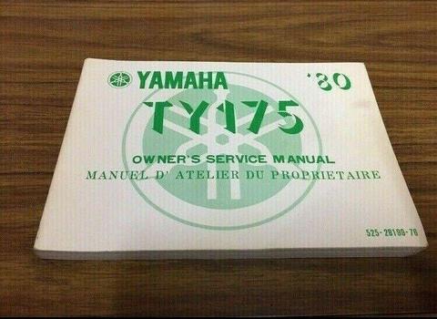 Yamaha TY175 '80 Owners Handbook
