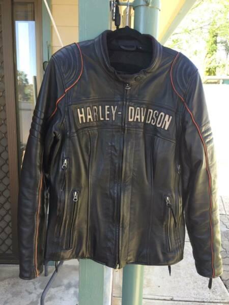 Harley Davidson Women's Triple Vent Waterproof Leather Jacket Size XL