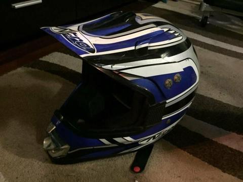 Nitro Blue Kids Motocross Dirtbike Helmet - size XS