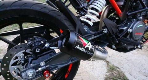 60mm Austin Racing Carbon Fibre Motorcycle Exhaust pipe muffler
