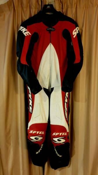 SPYKE LEATHER MOTORCYCLE RACE SUIT 1 PIECE