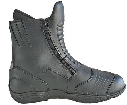 Motorcycle Motorbike Boots Brand New Genuine Leather Double Zipper