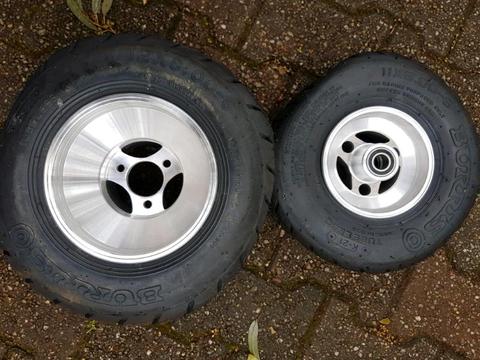 Brand new set Edwards wheels Burris tyres
