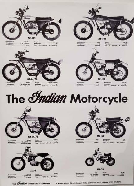 INDIAN MOTOR BIKE POSTER