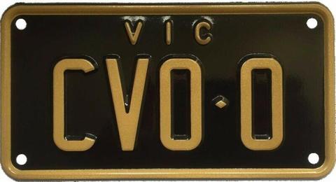 CVO-0 HARLEY DAVIDSON (VIC) CUSTOM REGISTRATION NUMBER PLATE