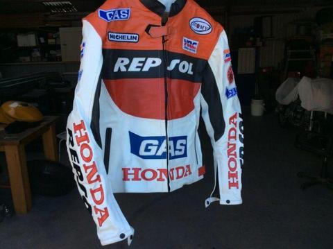 Honda Leather motorbike jacket size us 42 euro 52