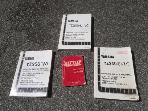 Yamaha YZ250 workshop manuals