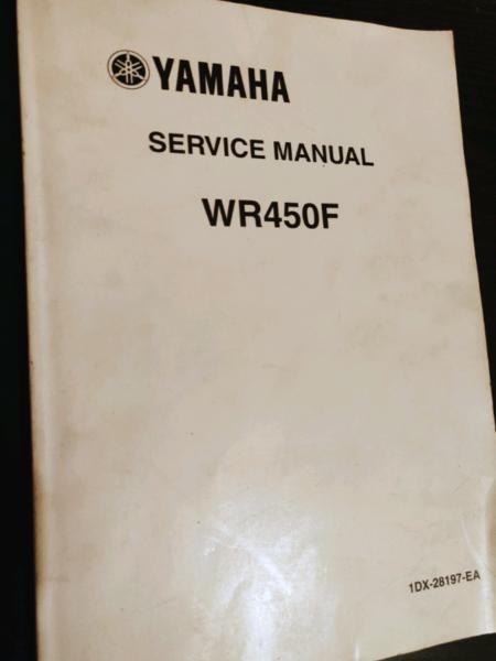 Yamaha WR450F Service Manual