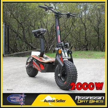 ASSASSIN USA EV2000 2000W BRUSHLESS 48V ELECTRIC SCOOTER OFFROAD 1000W