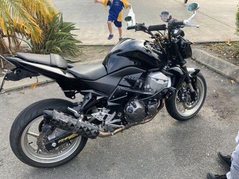 Naked Kawasaki 750 road bike motorcycle