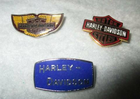 3 Harley Davidson Badges. In As New Condition