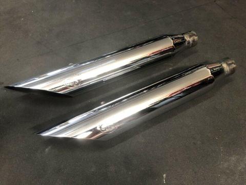 S&S Exhaust Slip On Chrome Pipes Harley Davidson