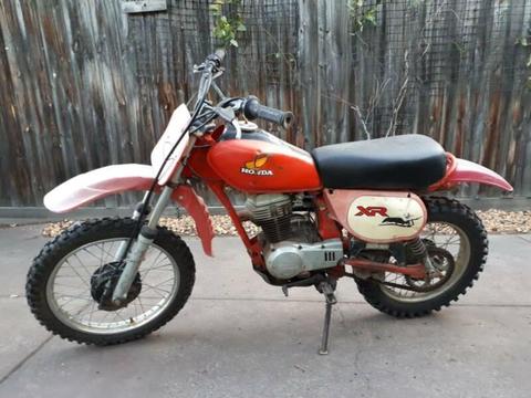 Honda XR80 Motorcycle 1982
