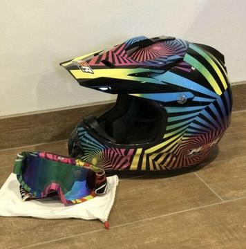 Quad Motor Bike Helmet & Goggles