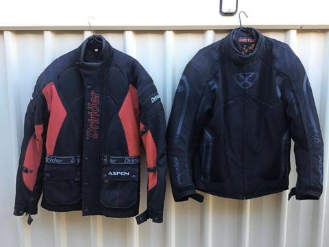 Motorcycle jackets. Size M. iXon $25, Dririder $50. Both for $65