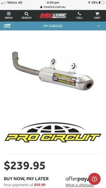Full platinum Pro circuit exhaust 2017 ktm exc