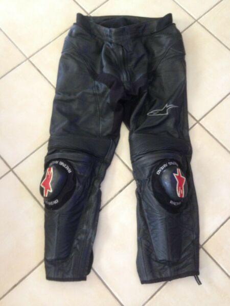 Alpinestars motorcycle leather race track pants