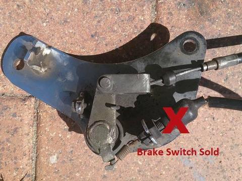 Hyosung GV250 Rear foot brake bracket, cable. NOW DOWN TO $24