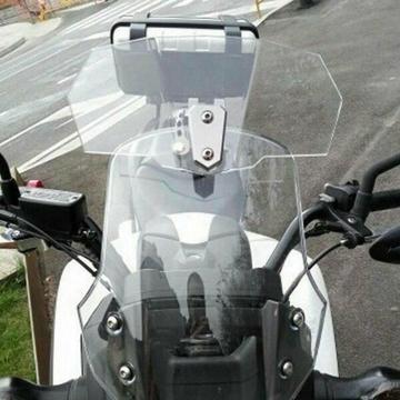 Motorcycle Clip On Windshield Extension - Smoked - Unused