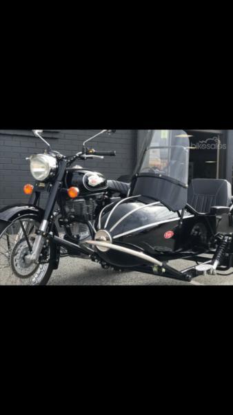 Royal Enfield outfit (Motorcycle has sidecar on it)2017 Model as new