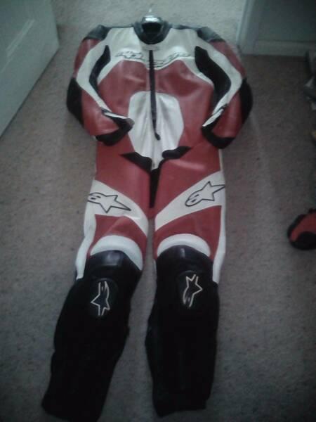 Leathers one piece motor cycle