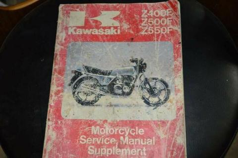 Kawasaki KZ550 Supplement manual - Detailed owners manual