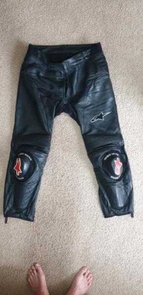 Alpinestars leather motorcycle pants