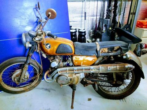 Honda CL175 motorcycle - shed cleanout