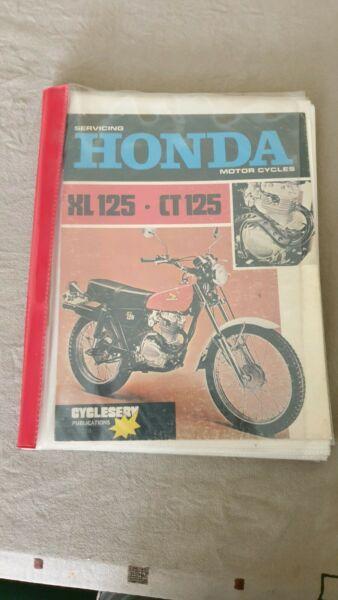 Honda XL125/ CT 125 workshop manual