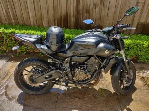*12 Months REGO* 2017 Yamaha MT07 with Full Akropovic Exhaust System