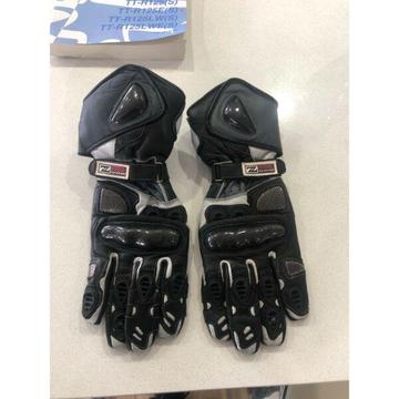 Leather motorcycle gloves Large